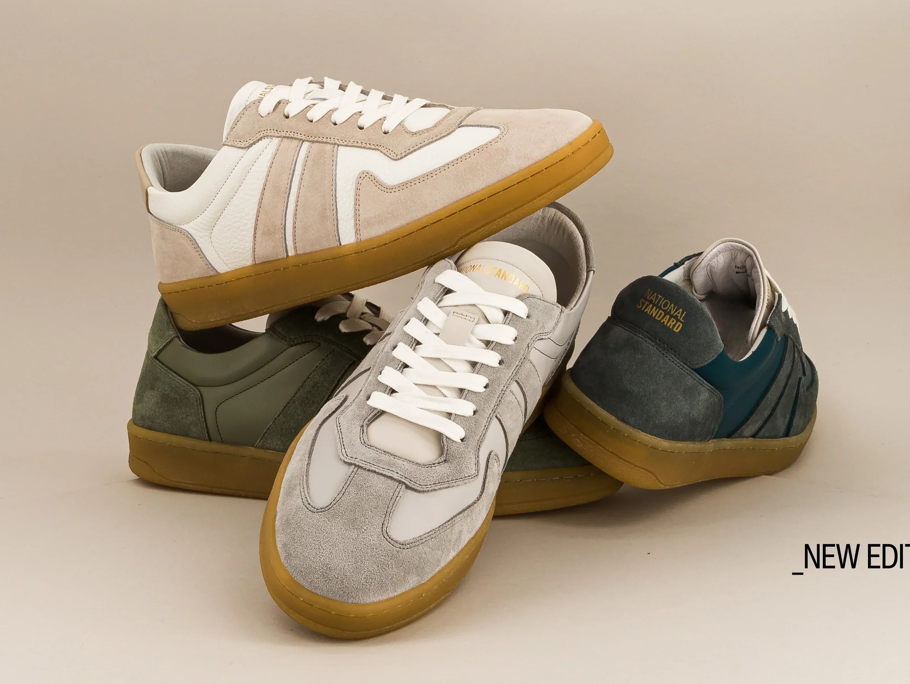National Standard premium sneakers Spring Summer 25 collection in suede and leather, New Edition 33