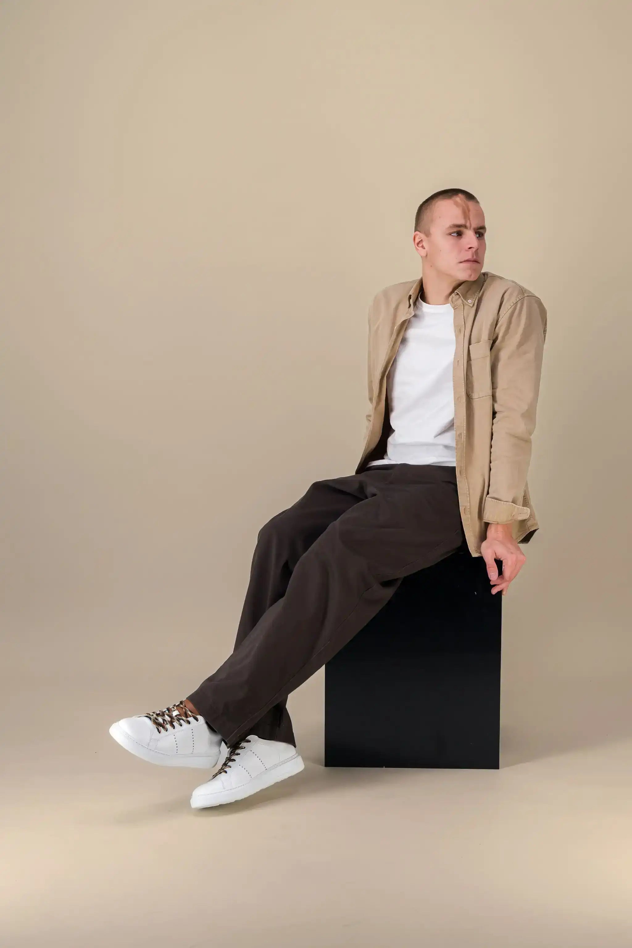 Sneakers Homme EDITION 9 White Cognac