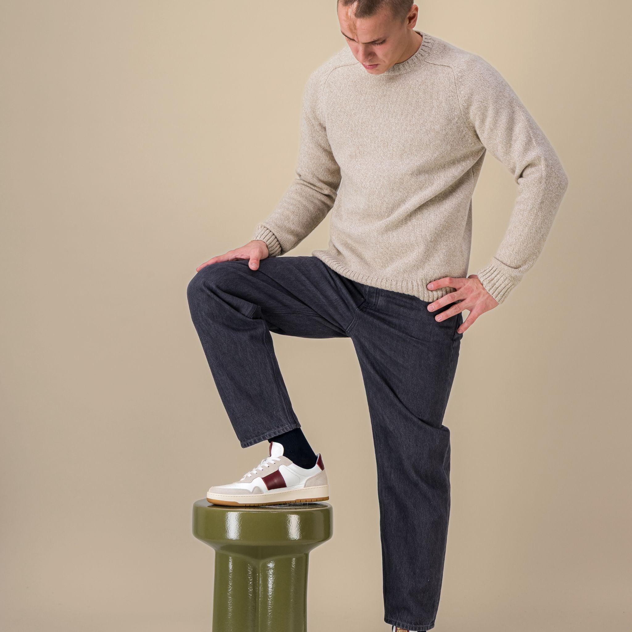 Sneakers Homme EDITION 6 Mix Suède Bordeaux