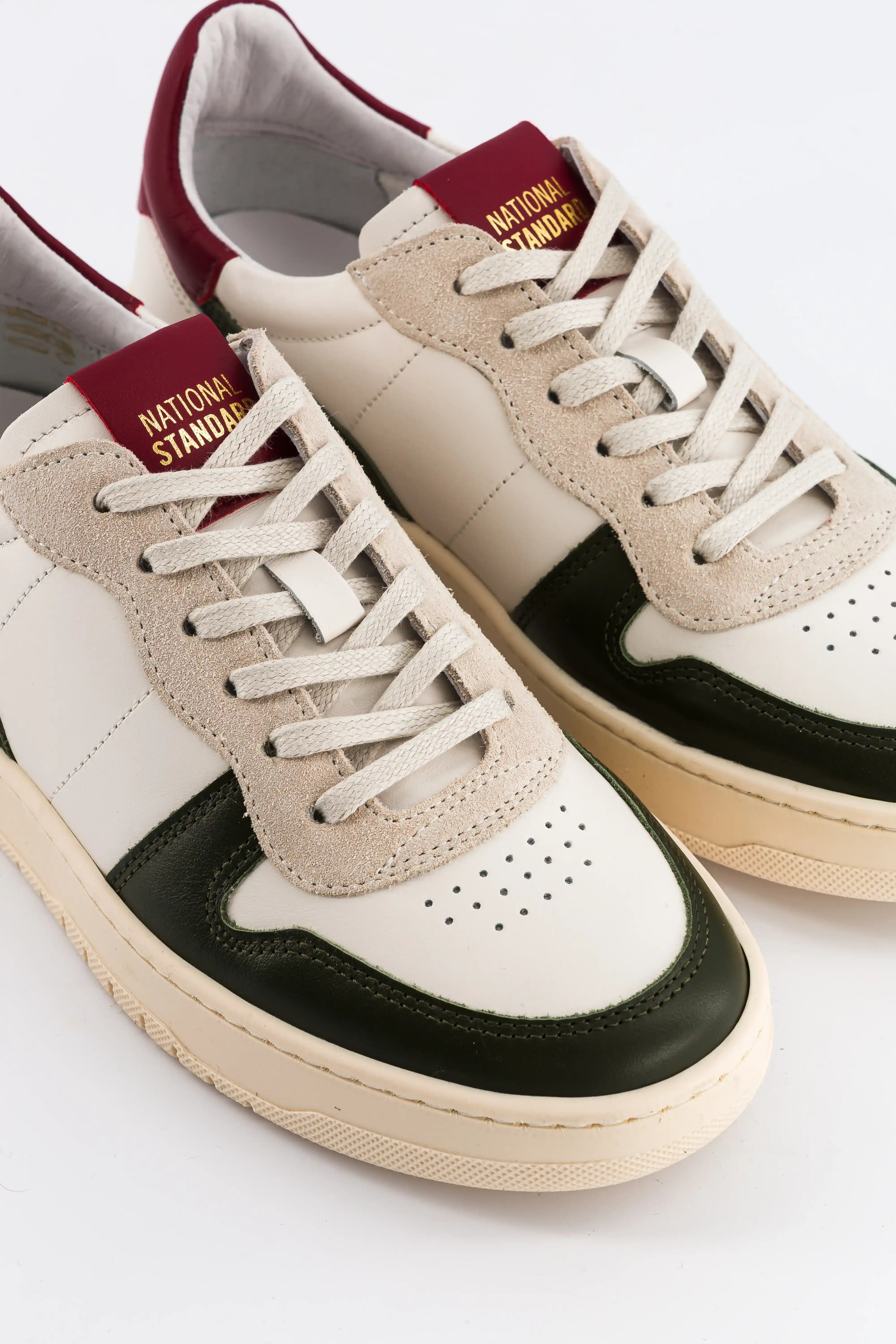 Sneakers Femme EDITION 8 Kaki Burgundy.