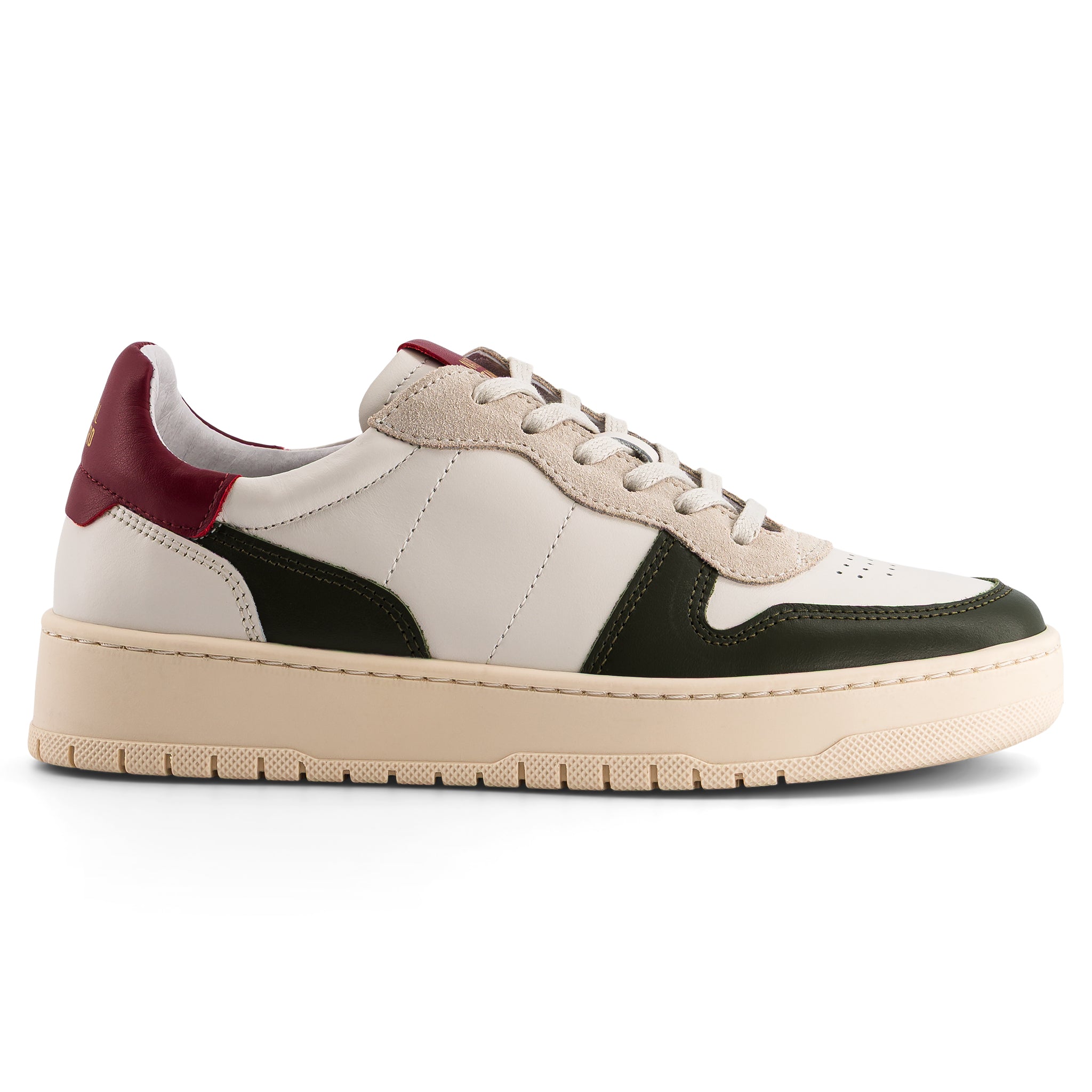 Sneakers Femme EDITION 8 Kaki Burgundy.