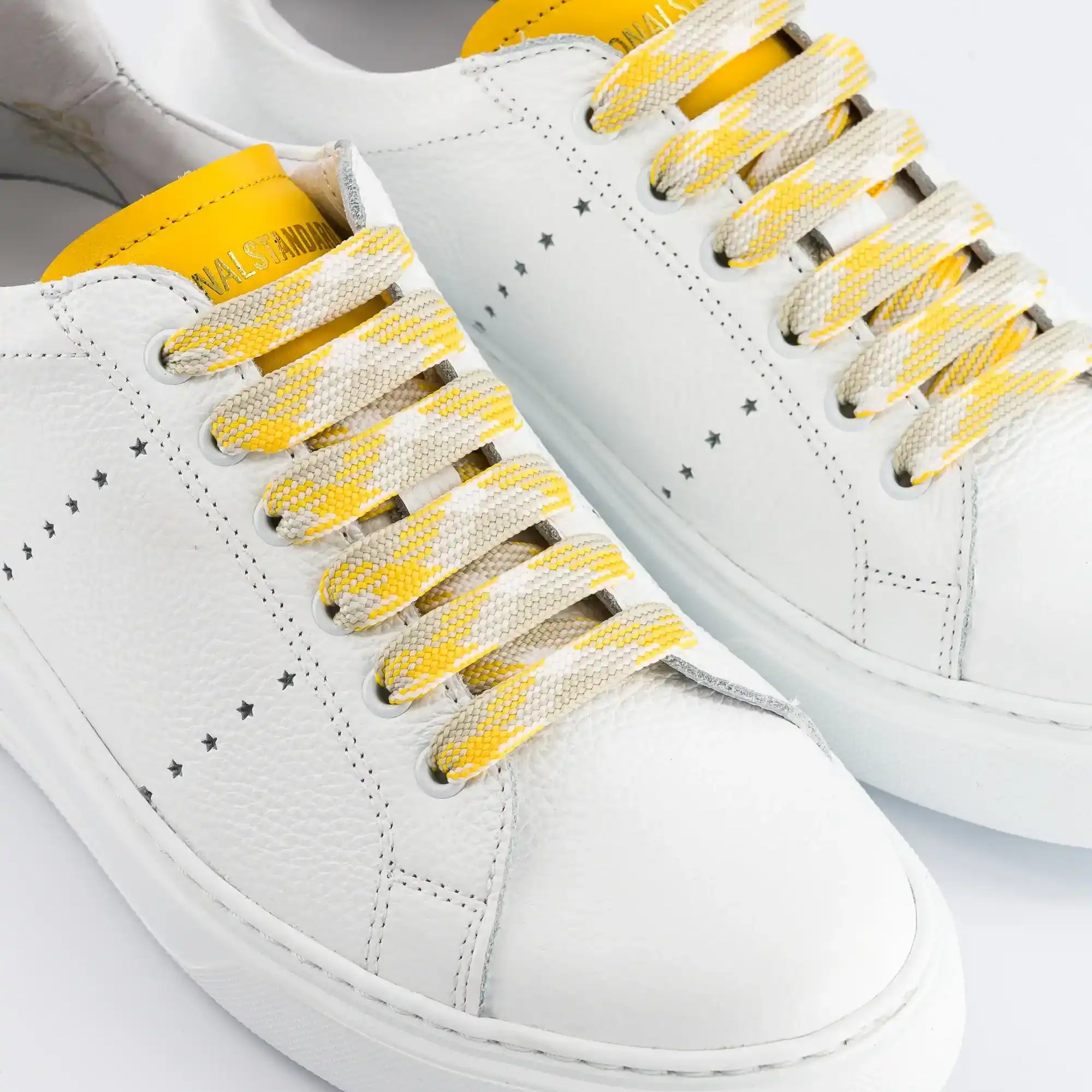 Sneakers Femme EDITION 9 White Yellow Leather.