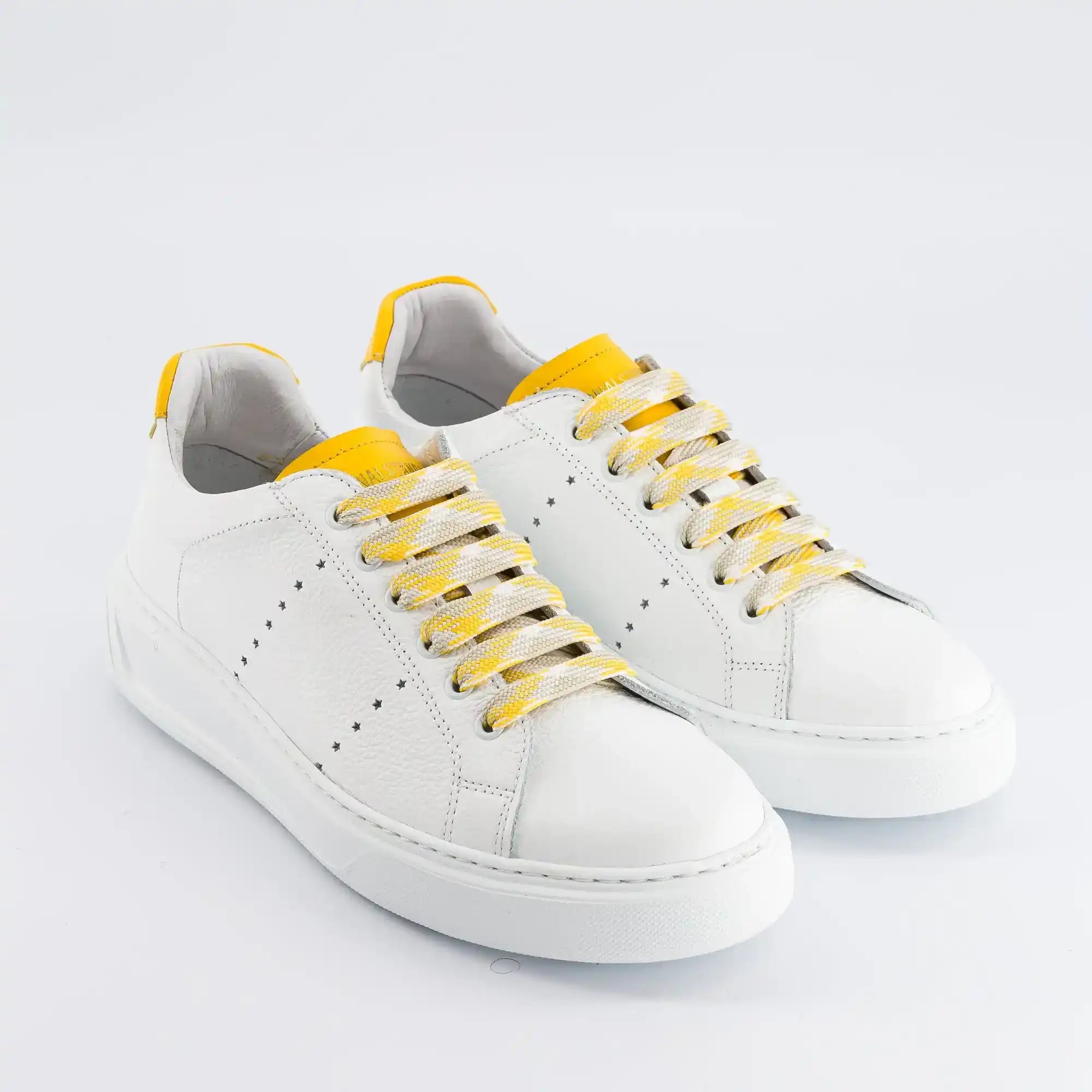 Sneakers Femme EDITION 9 White Yellow Leather.