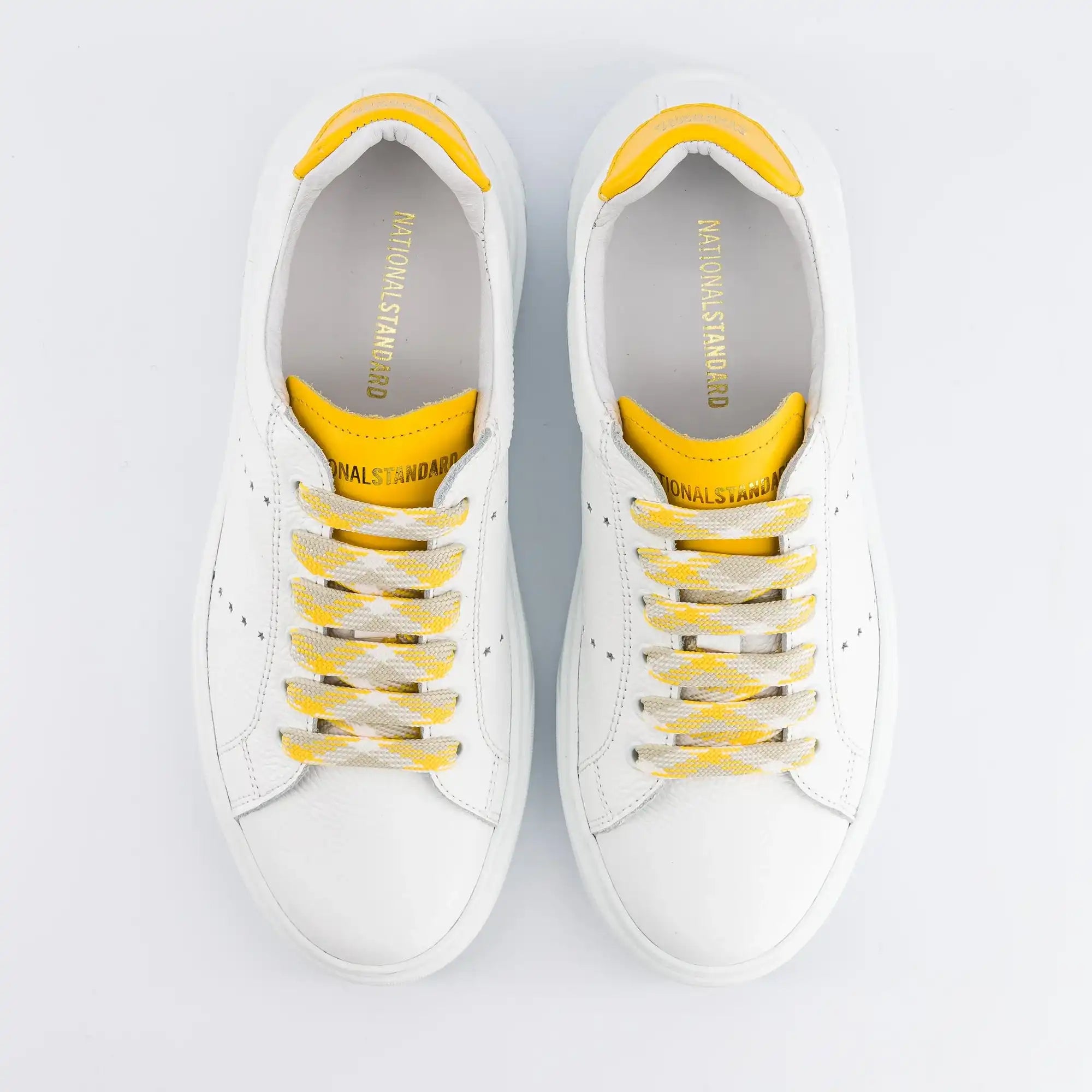 Sneakers Femme EDITION 9 White Yellow Leather.