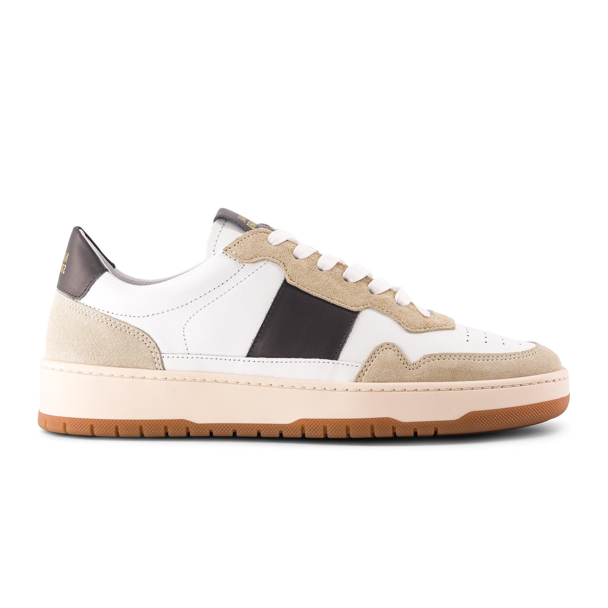 national standard Sneakers basses en cuir nappa et suède beige