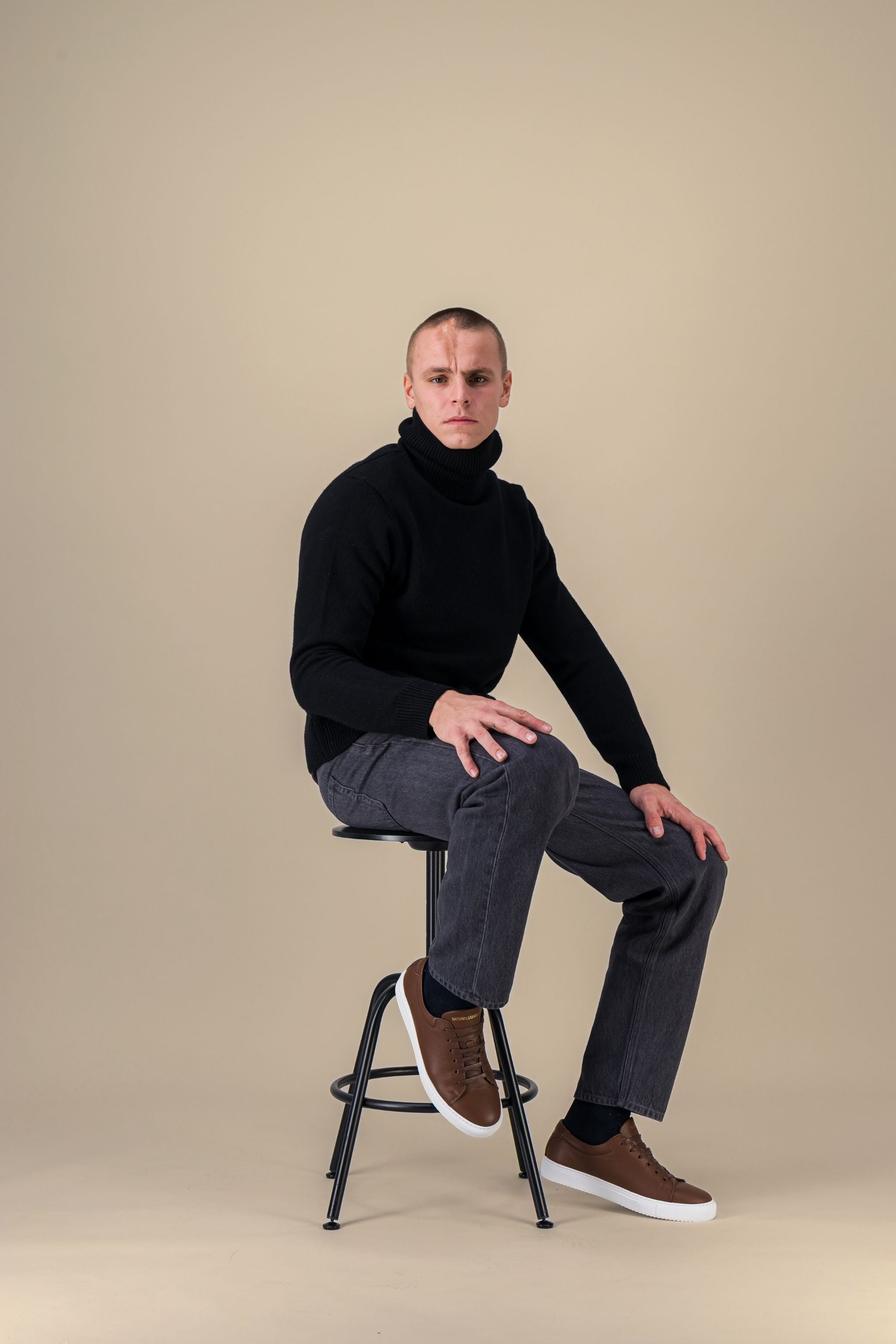 Sneakers Homme EDITION 3 Cognac Grained