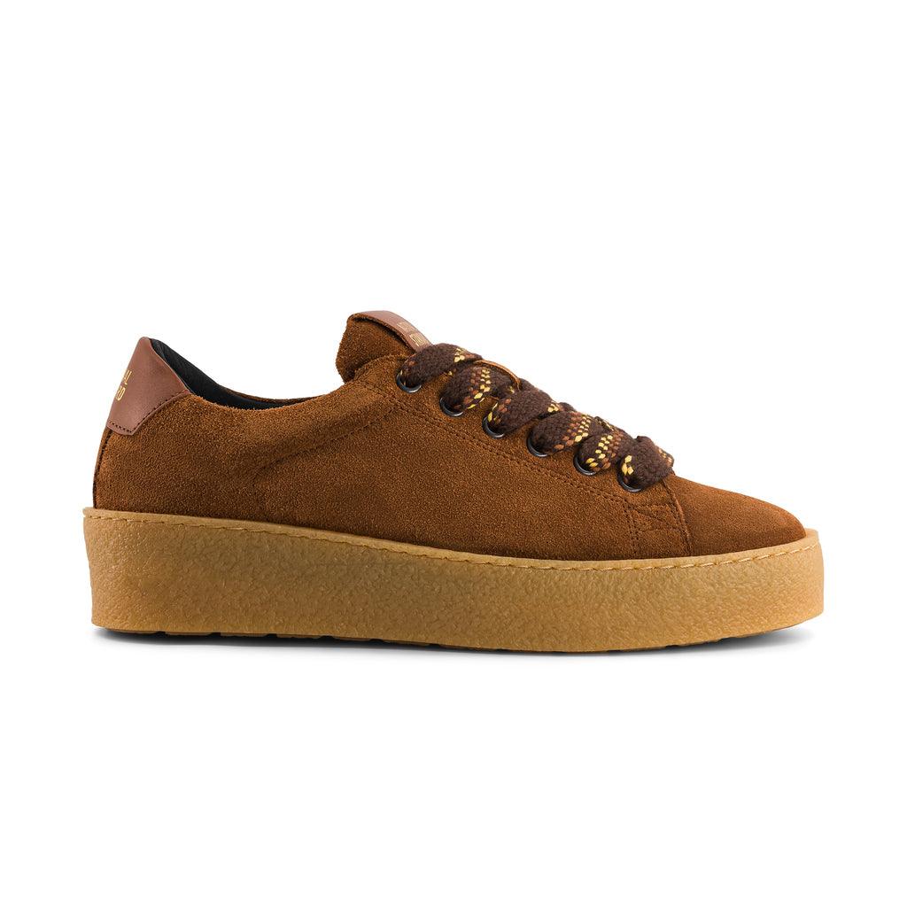 national standard Sneakers basses en cuir veau velours marron