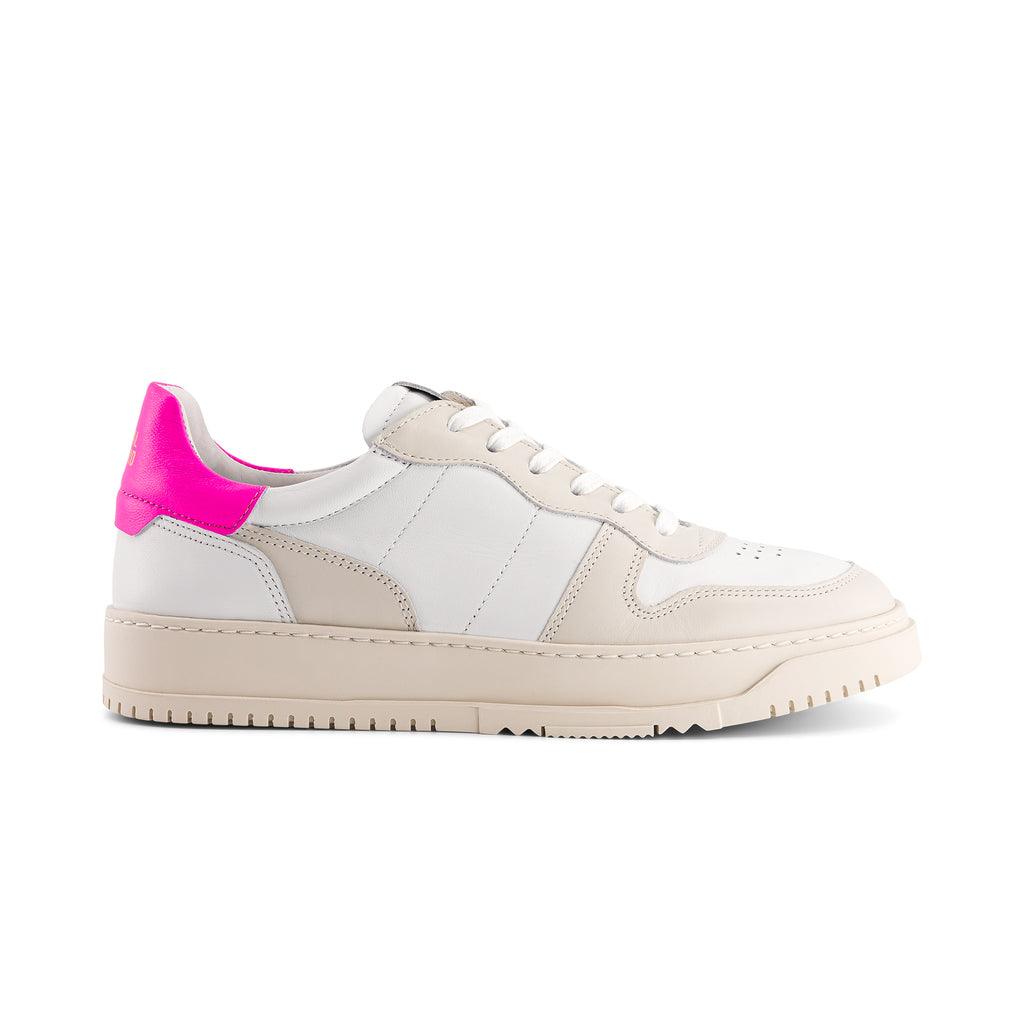 national standard Sneakers en cuir nappa blanc et rose