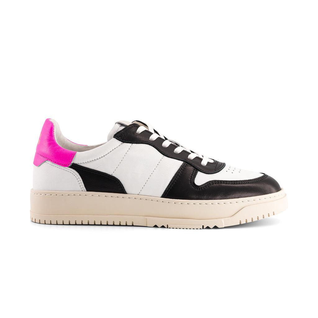national standard Sneakers en cuir blanc noir et rose pour femme