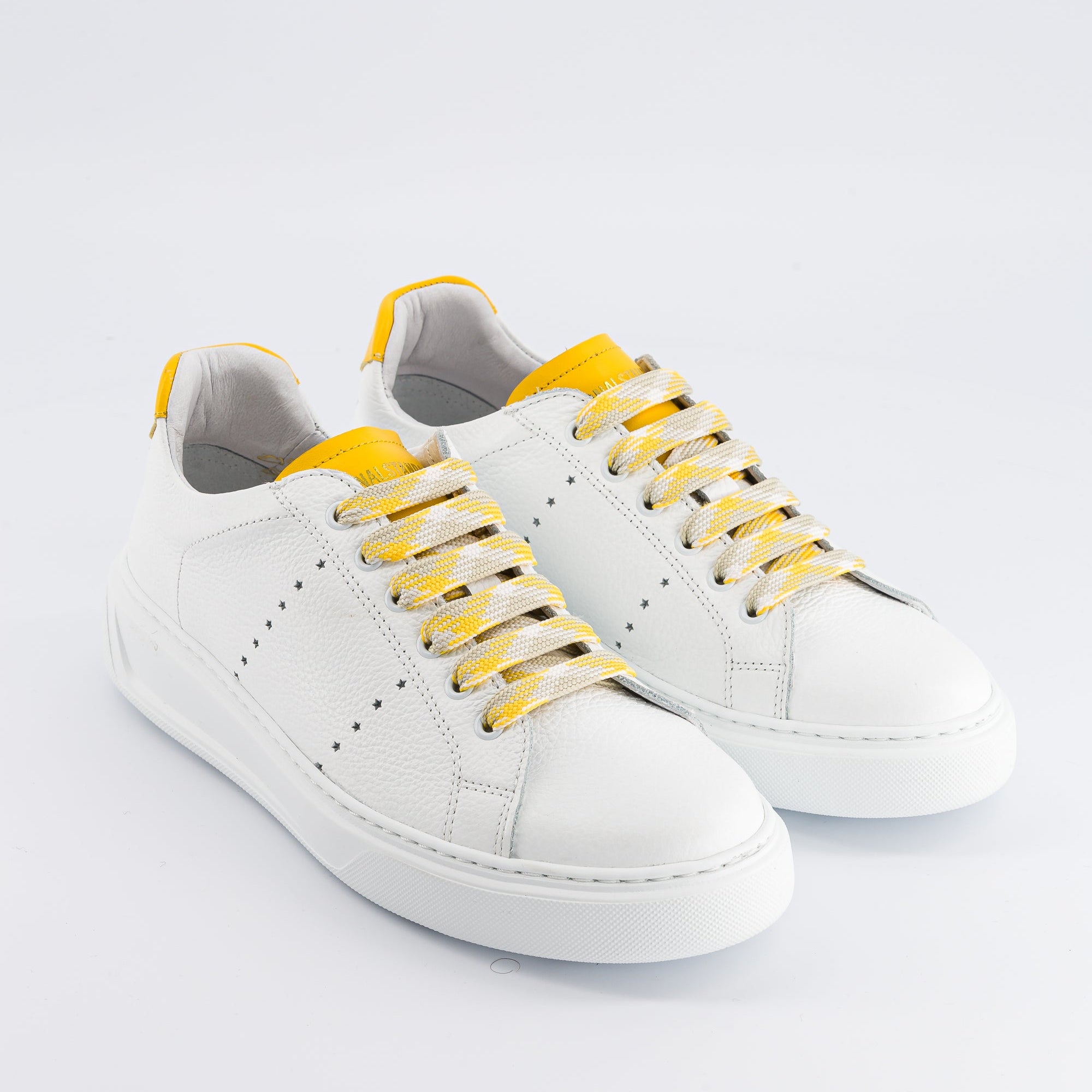 Sneakers Femme EDITION 9 White Yellow Leather.