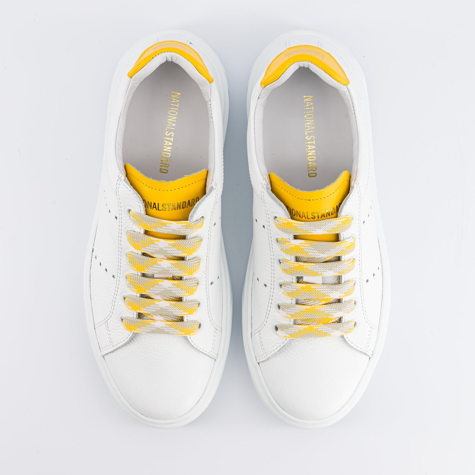 Sneakers Femme EDITION 9 White Yellow Leather.